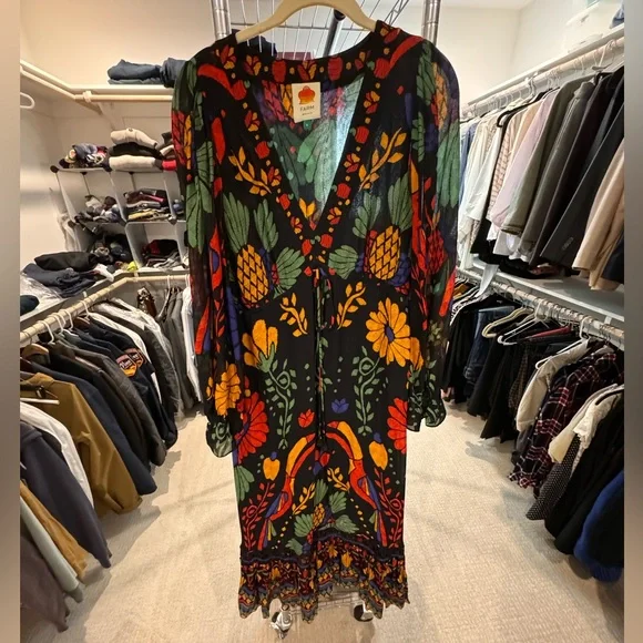 Rare FARM Rio Georgette Maxi Dress. Size S. - Picture 4 of 8